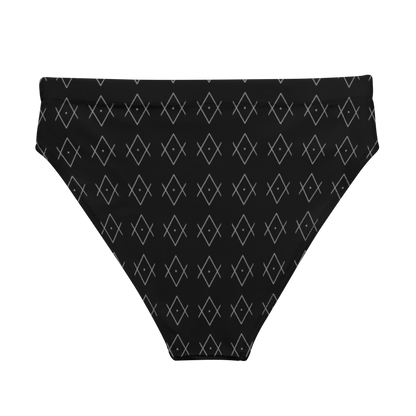 "As Above So Below" Pattern recycled high-waisted bikini bottom