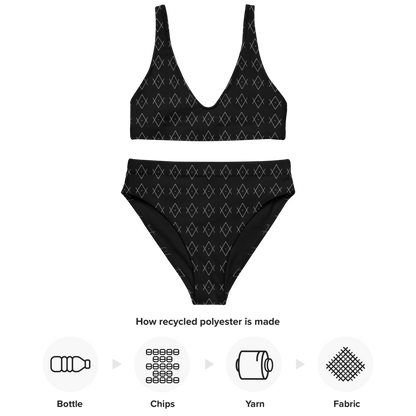 "As Above So Below" Pattern Recycled high-waisted bikini