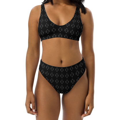 "As Above So Below" Pattern Recycled high-waisted bikini