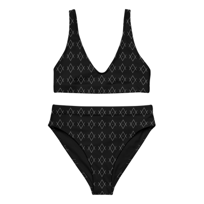 "As Above So Below" Pattern Recycled high-waisted bikini