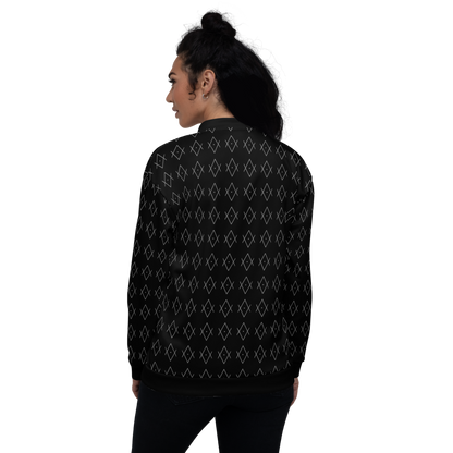 "As Above So Below" Pattern Bomber Jacket