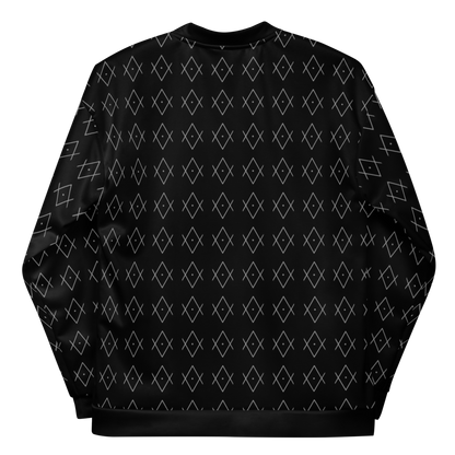 "As Above So Below" Pattern Bomber Jacket