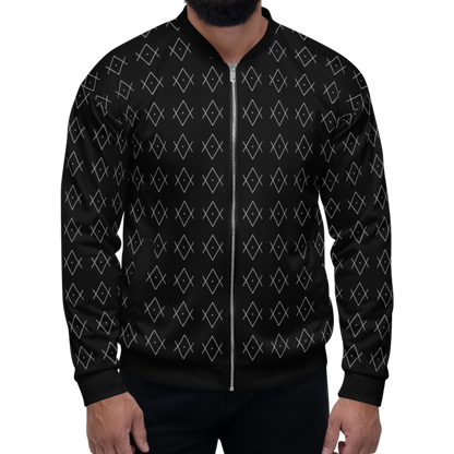 "As Above So Below" Pattern Bomber Jacket