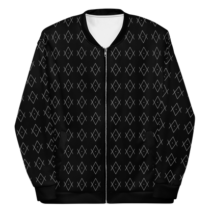 "As Above So Below" Pattern Bomber Jacket
