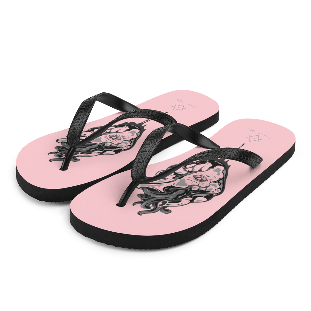 Oculi Cordis | Alternative Pink Flip-Flops for the beach
